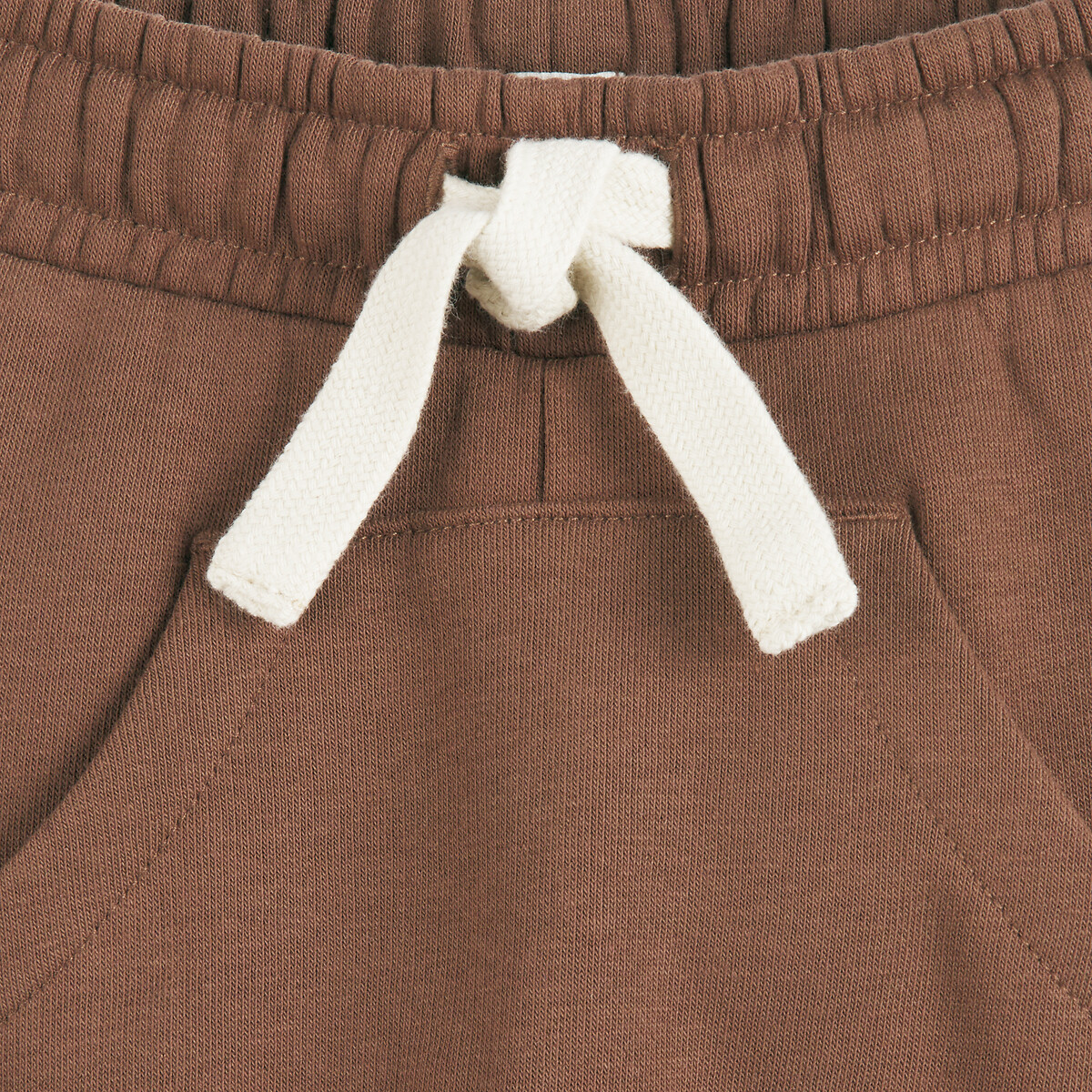 Lot de 3 pantalons de jogging en molleton camel + kastanje + melêegrijs, LA REDOUTE COLLECTIONS