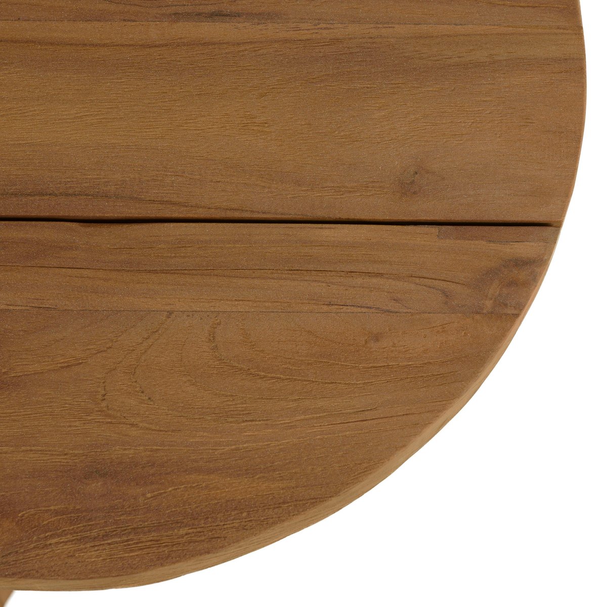 Table d'appoint de jardin ronde en bois de teck recyclé naturel D47 cm SANTO bois naturel, PIER IMPORT