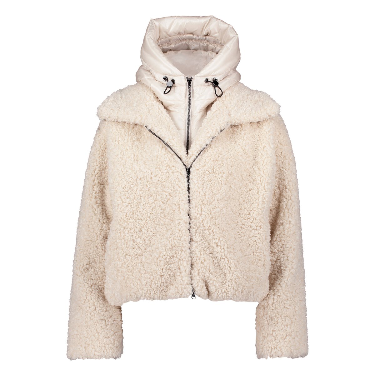 Veste en peluche avec partie veste sans manches amovible gris, AMBER & JUNE