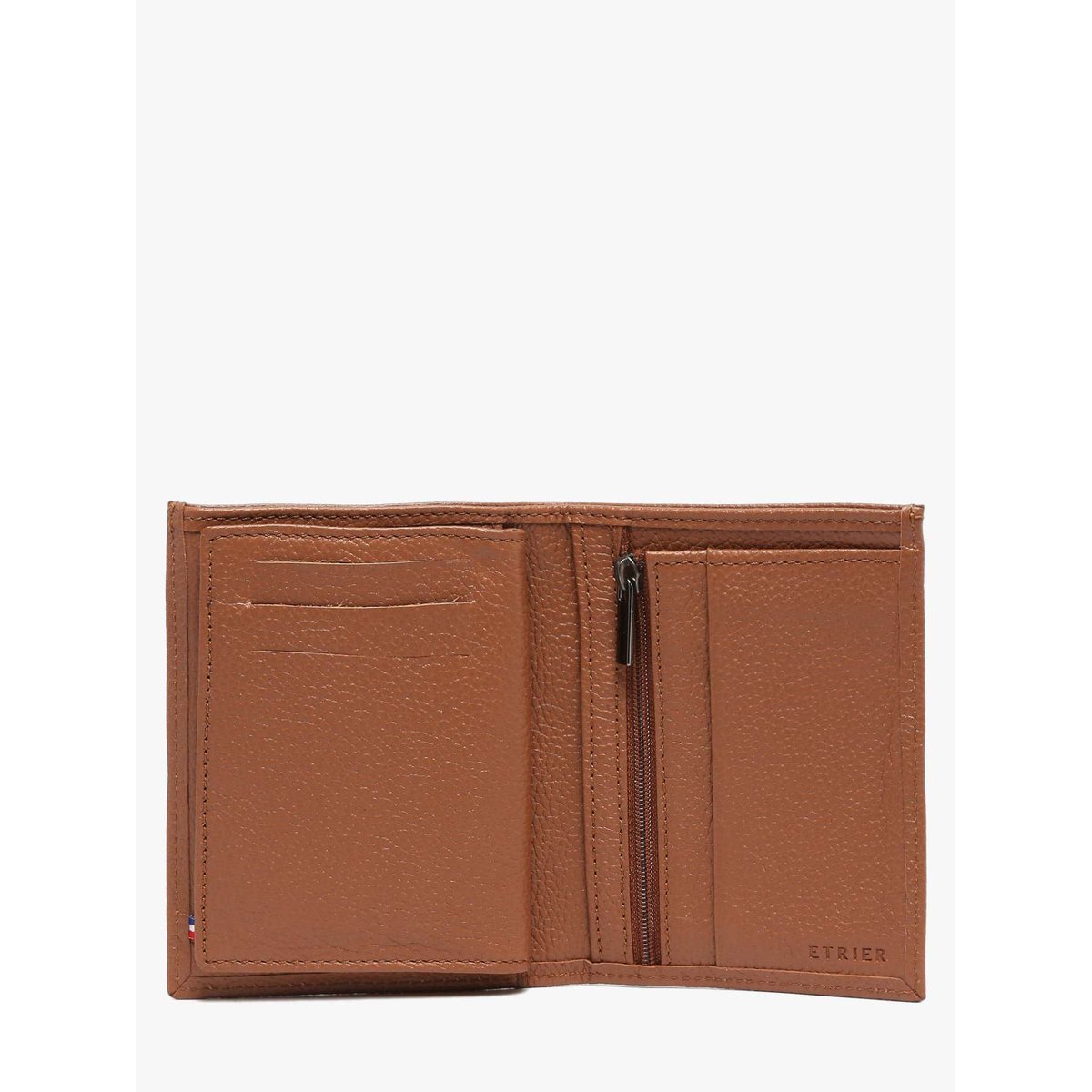Portefeuille Madras cuir camel, ETRIER