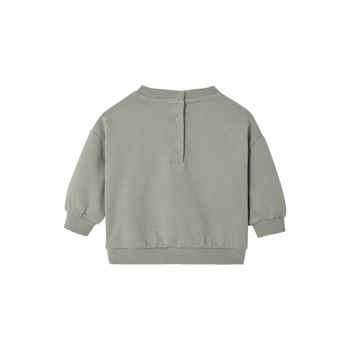 Sweat bébé col rond vert sauge, VERTBAUDET