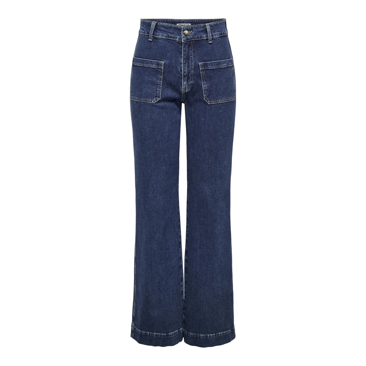 Jean À Jambe Large dark blue denim, ONLY
