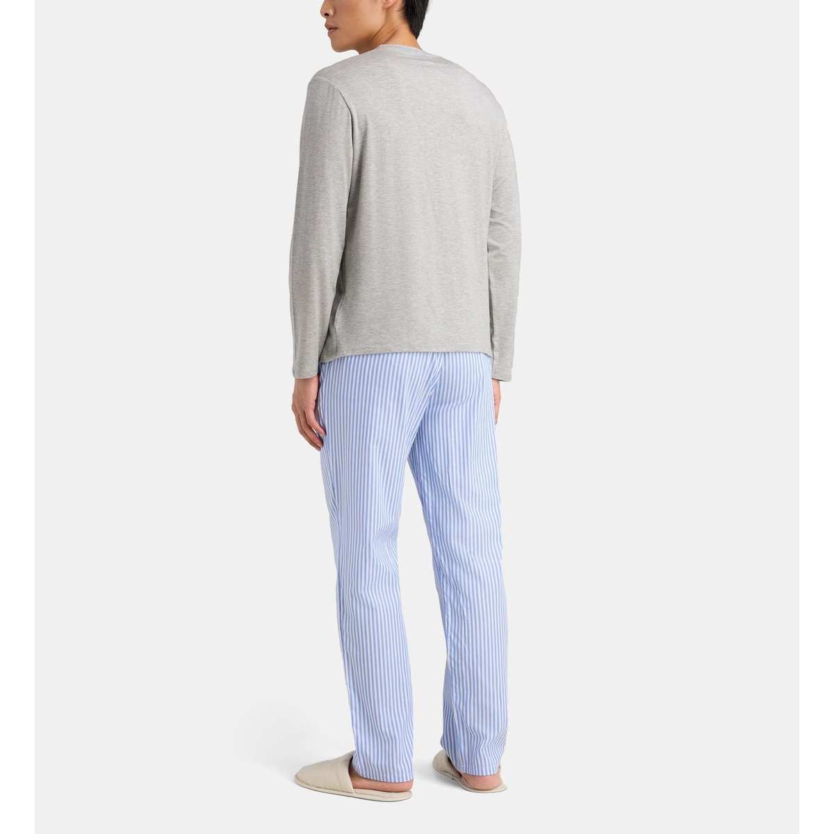 Pyjama long damiel en cootn bio et tencel gris, GALERIES LAFAYETTE