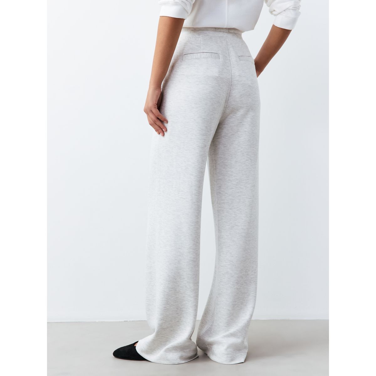 Pantalon de jogging large en jersey, lot 2 noir/gris, NEXT