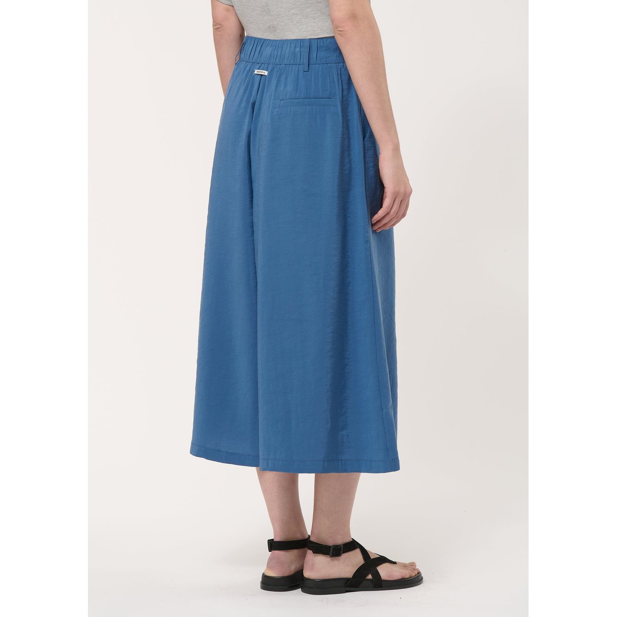 Pantalon large en modal gaufré denim, HUMILITY