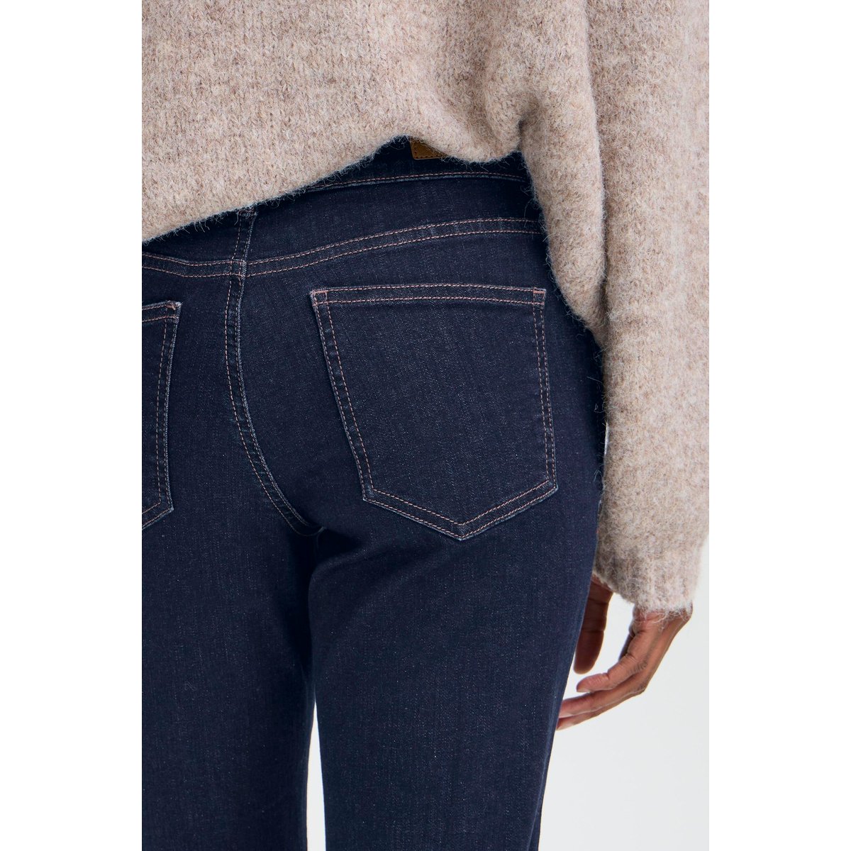 Jeans coupe classique, taille mi-haute bleu dark blue denim, B.YOUNG