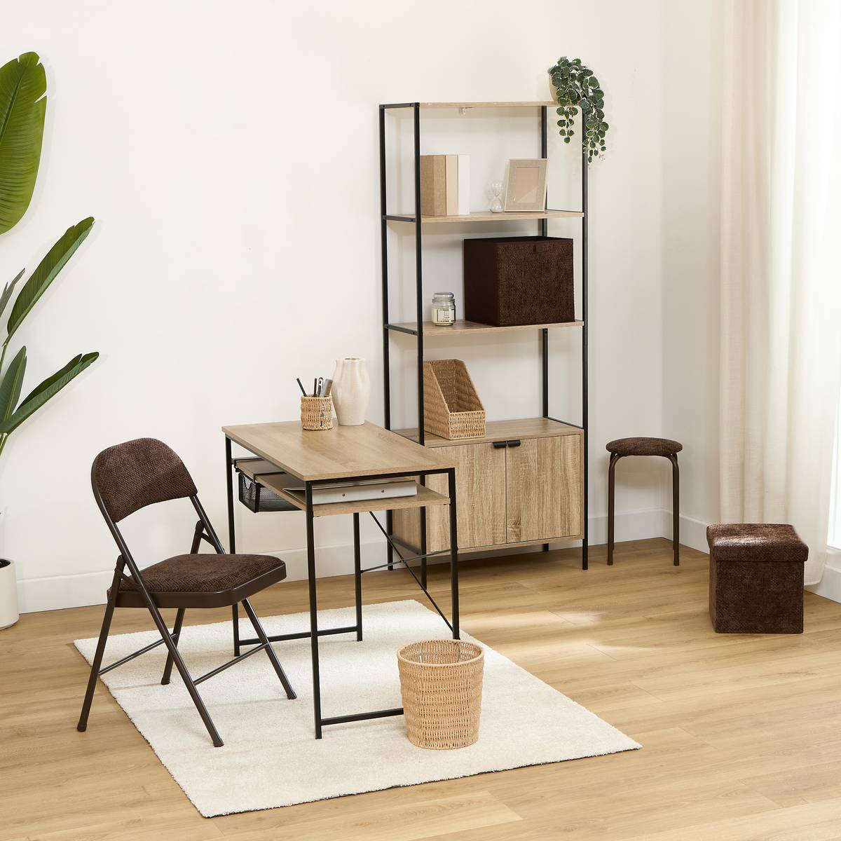 Chaise pliante en acier FLEXY+ marron, 5FIVE SIMPLY SMART