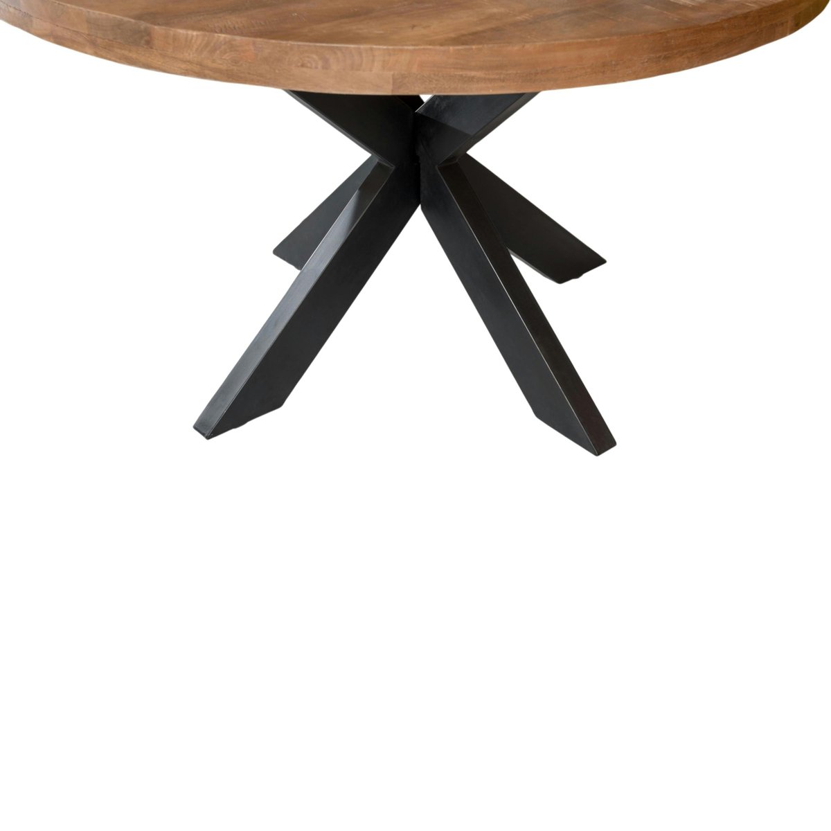 Table à manger ronde en bois de manguier Ø150 cm FULTON bois naturel, PIER IMPORT