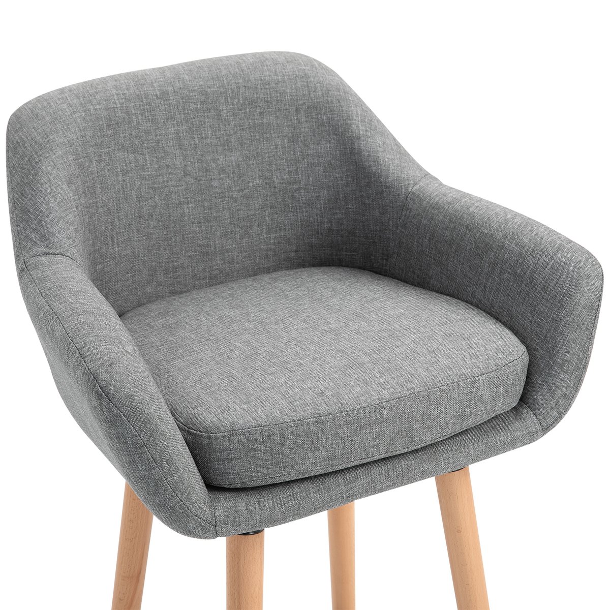 Tabouret de bar Lin Gris foncé gris foncé, HOMCOM