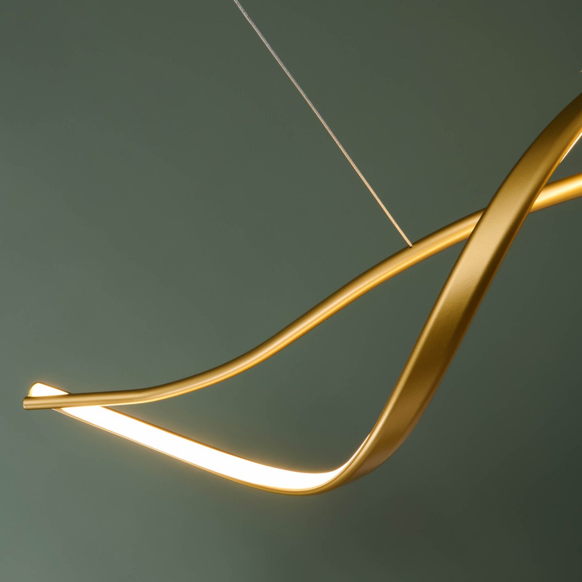 Suspension LED en spirale dorée - LYBELLA doré, KOSILUM