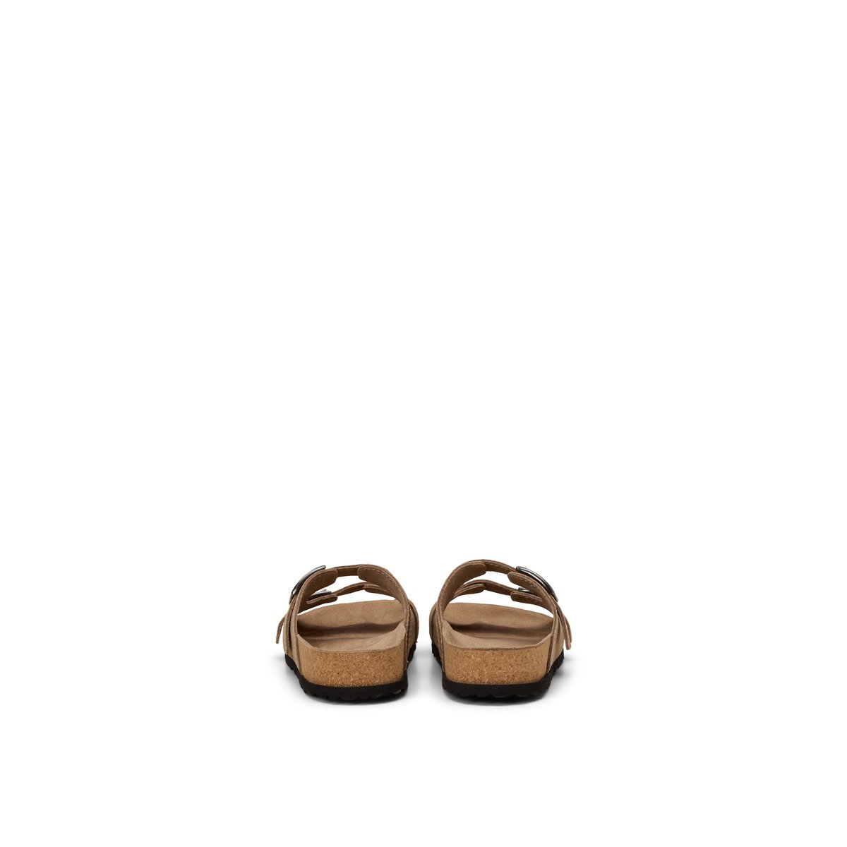 Mule modèle Quinn en cuir velours doux marron clair, MARC O'POLO