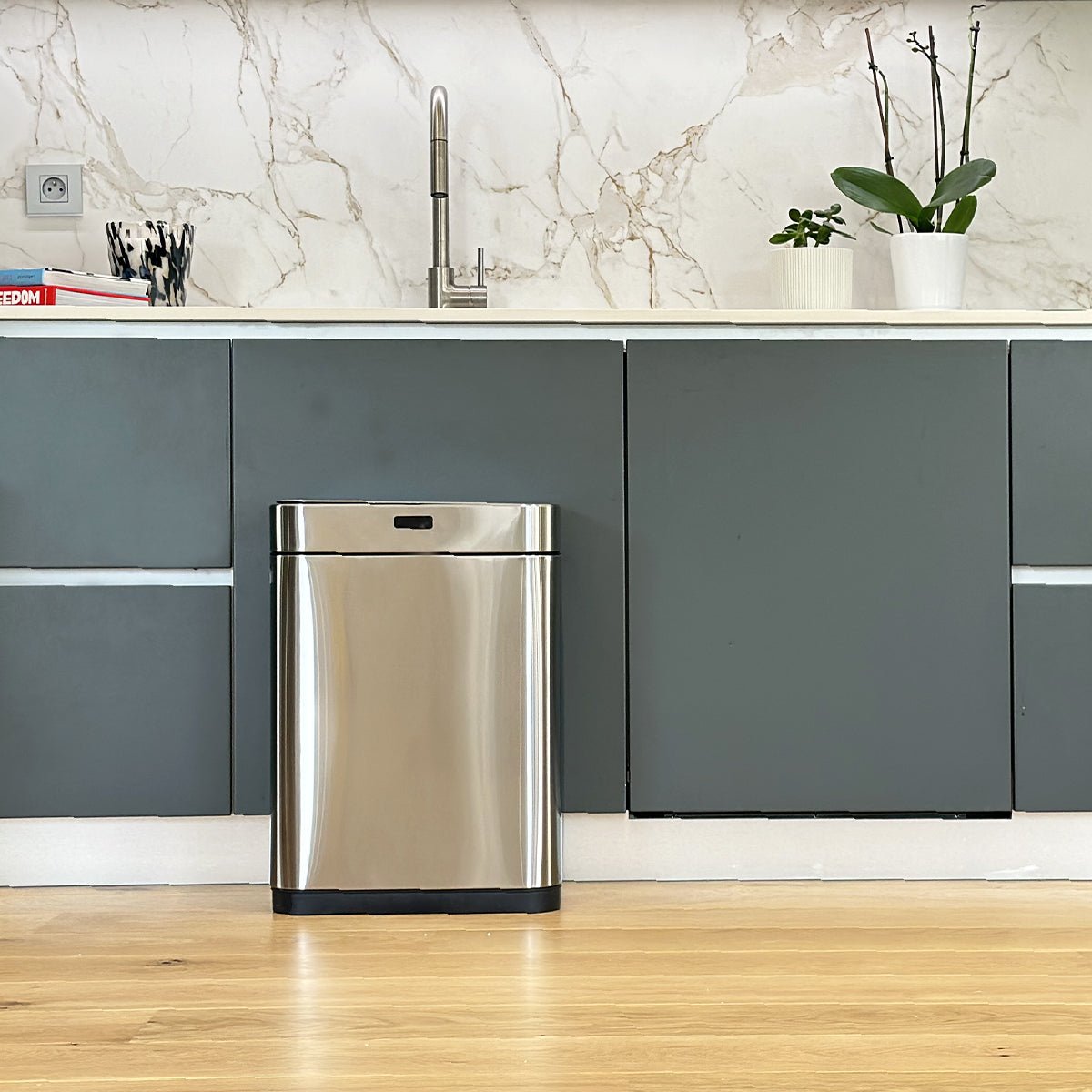 Poubelle de cuisine automatique UPPER argent, KITCHEN MOVE