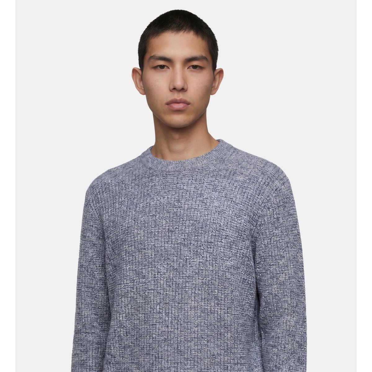 Pull droit touline maille moulinée coton bleu, GALERIES LAFAYETTE