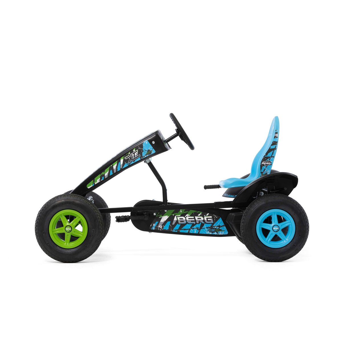 Kart à Pédales pour Enfants, 5+ Ans, XL X-ite BFR-3 blue/green, BERG TOYS