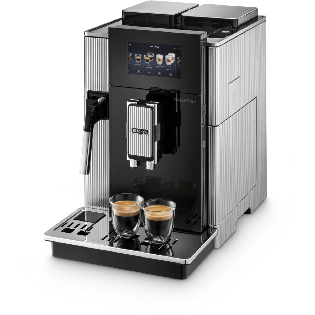 Expresso Broyeur Maestosa EPAM960.75.GLM connecté inox noir, DELONGHI