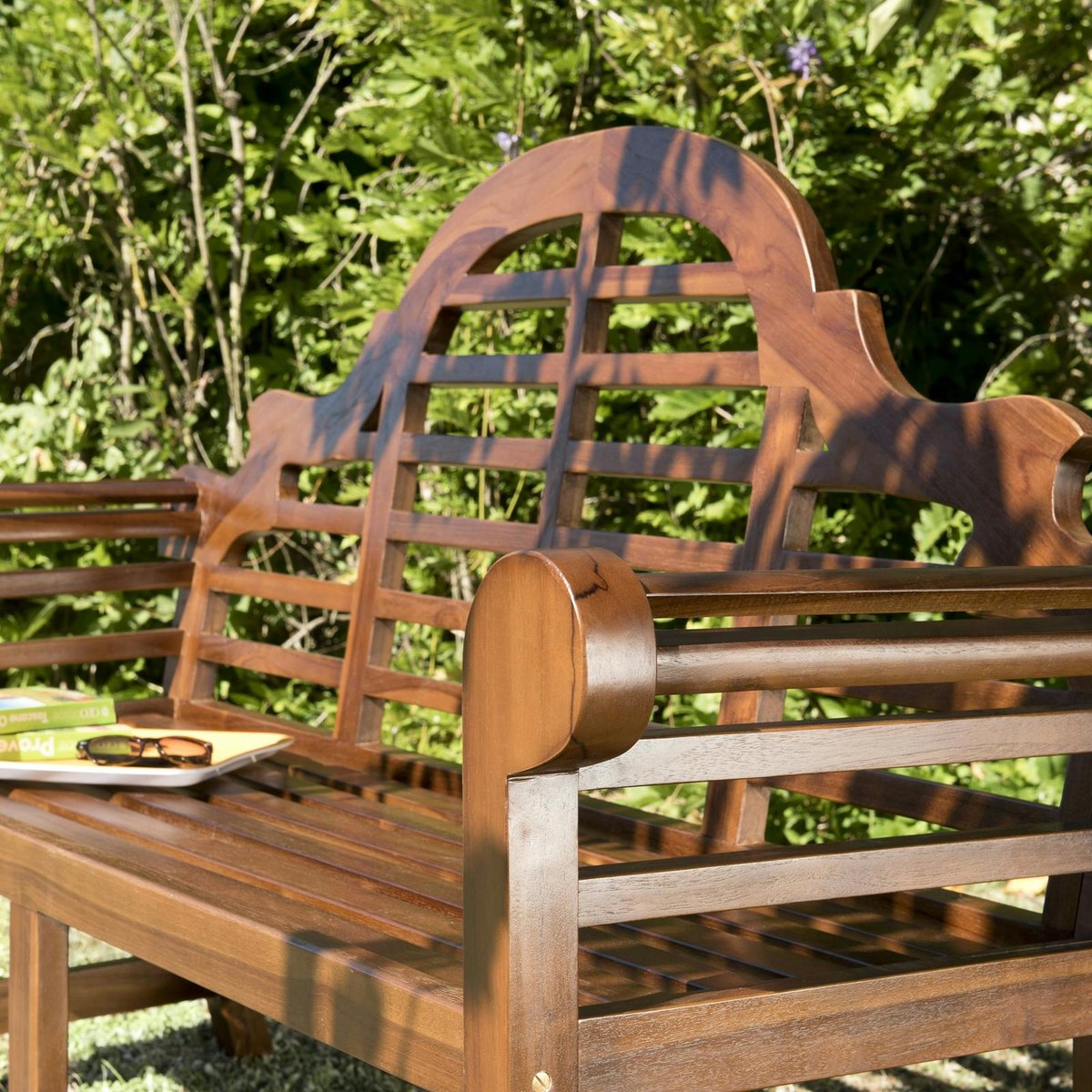 Banc de jardin Sumatra en teck 165 cm MACAO bois naturel, PIER IMPORT
