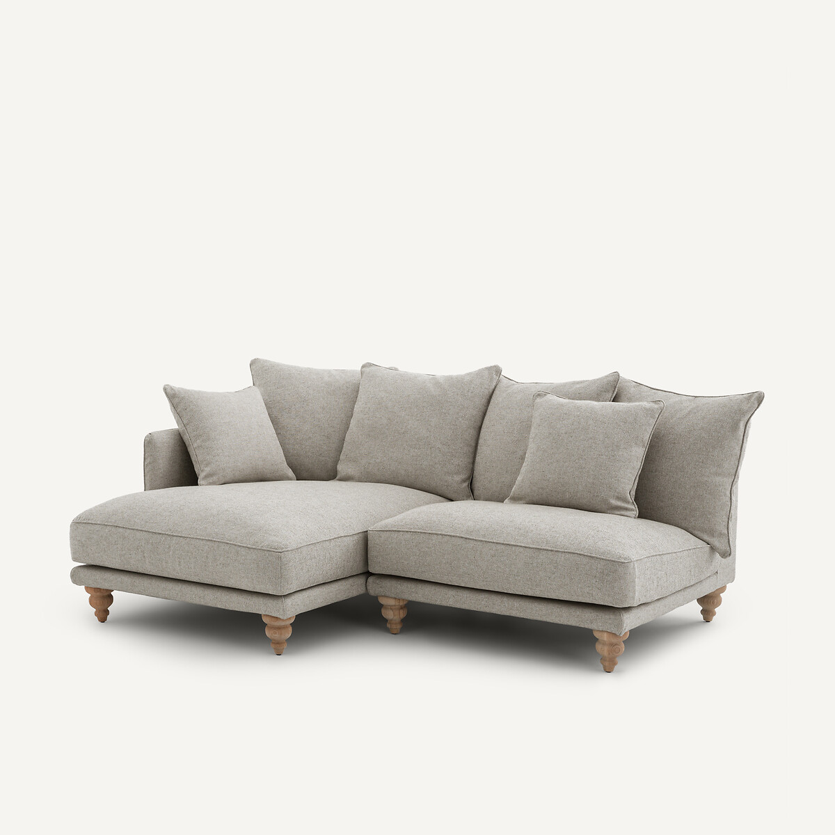 Chauffeuse en texturé viscose et lin, LAZARE naturel, AM.PM