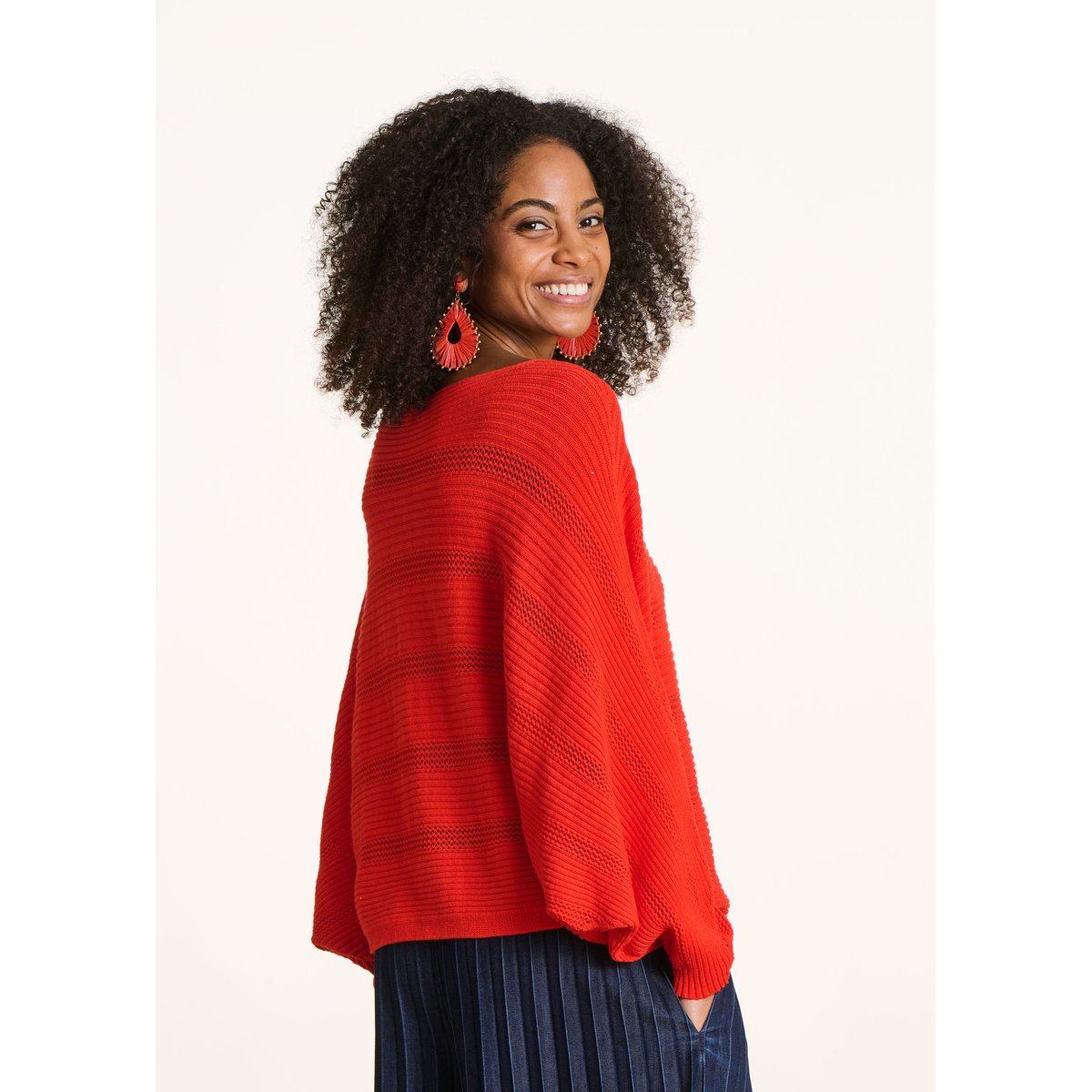 Pull manches longues esprit cape jaspe, LA FEE MARABOUTEE