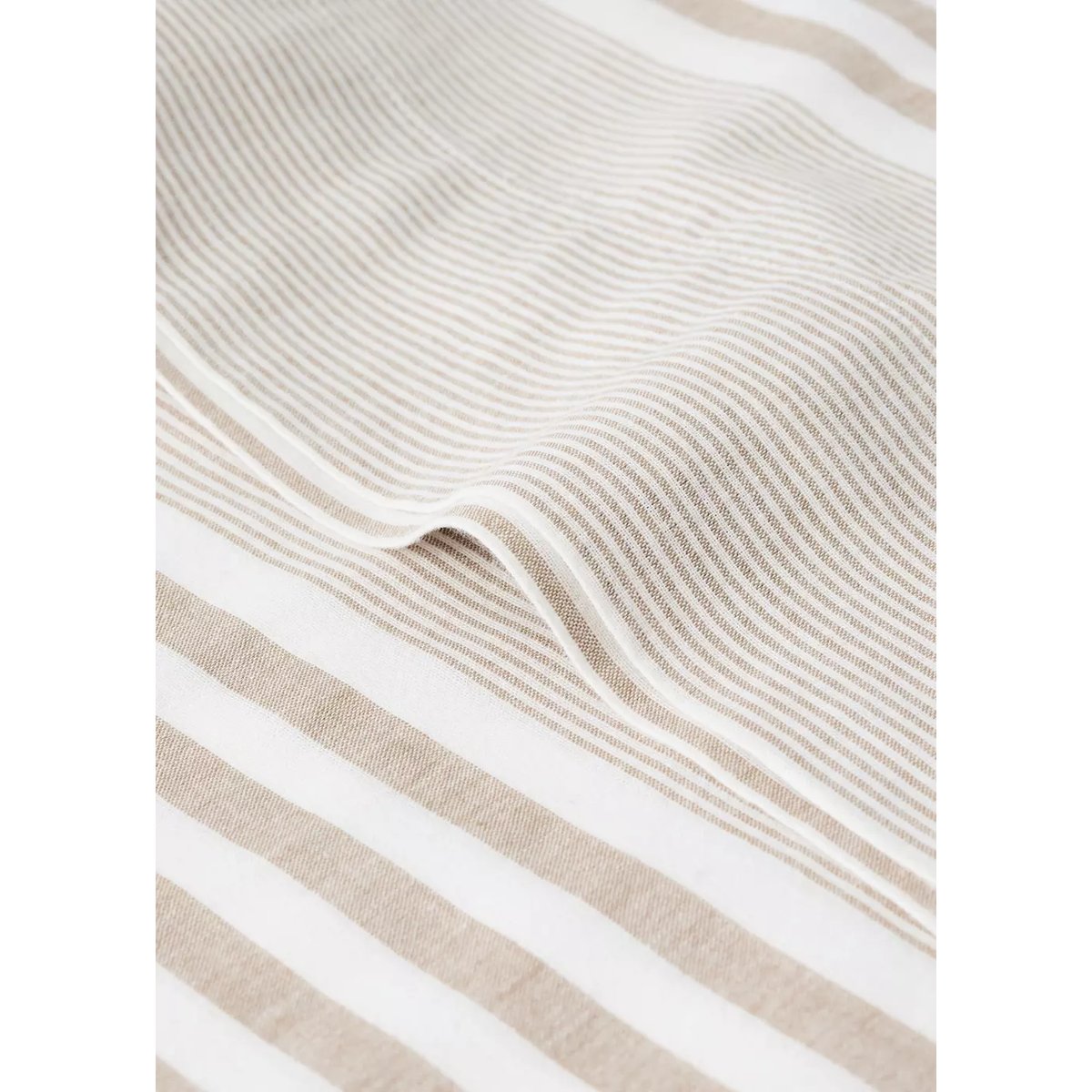 Taie d'oreiller coton rayures 45x110 cm tabac, MANGO HOME