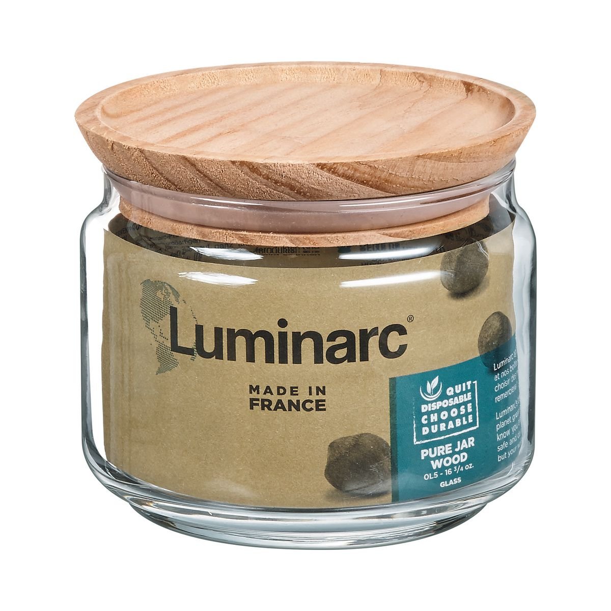 Pot de conservation 50cl -PURE JAR WOOD transparent, LUMINARC