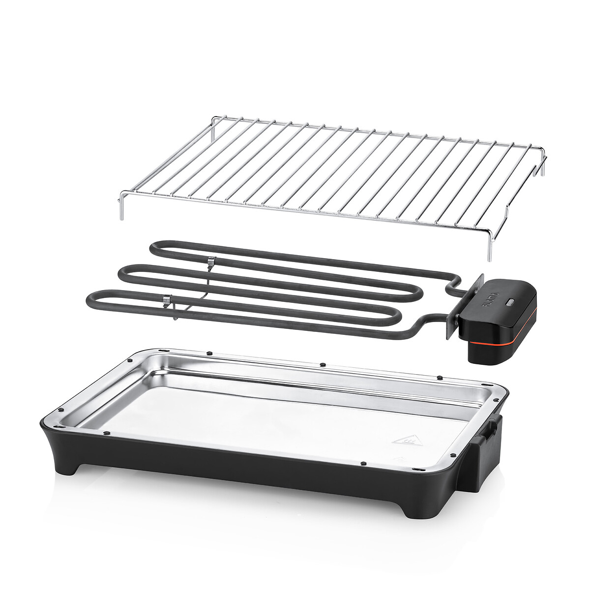 Grelhador Elétrico de Resistência HeatUltra M 2400W 4323FL, FLAMA preto , FLAMA