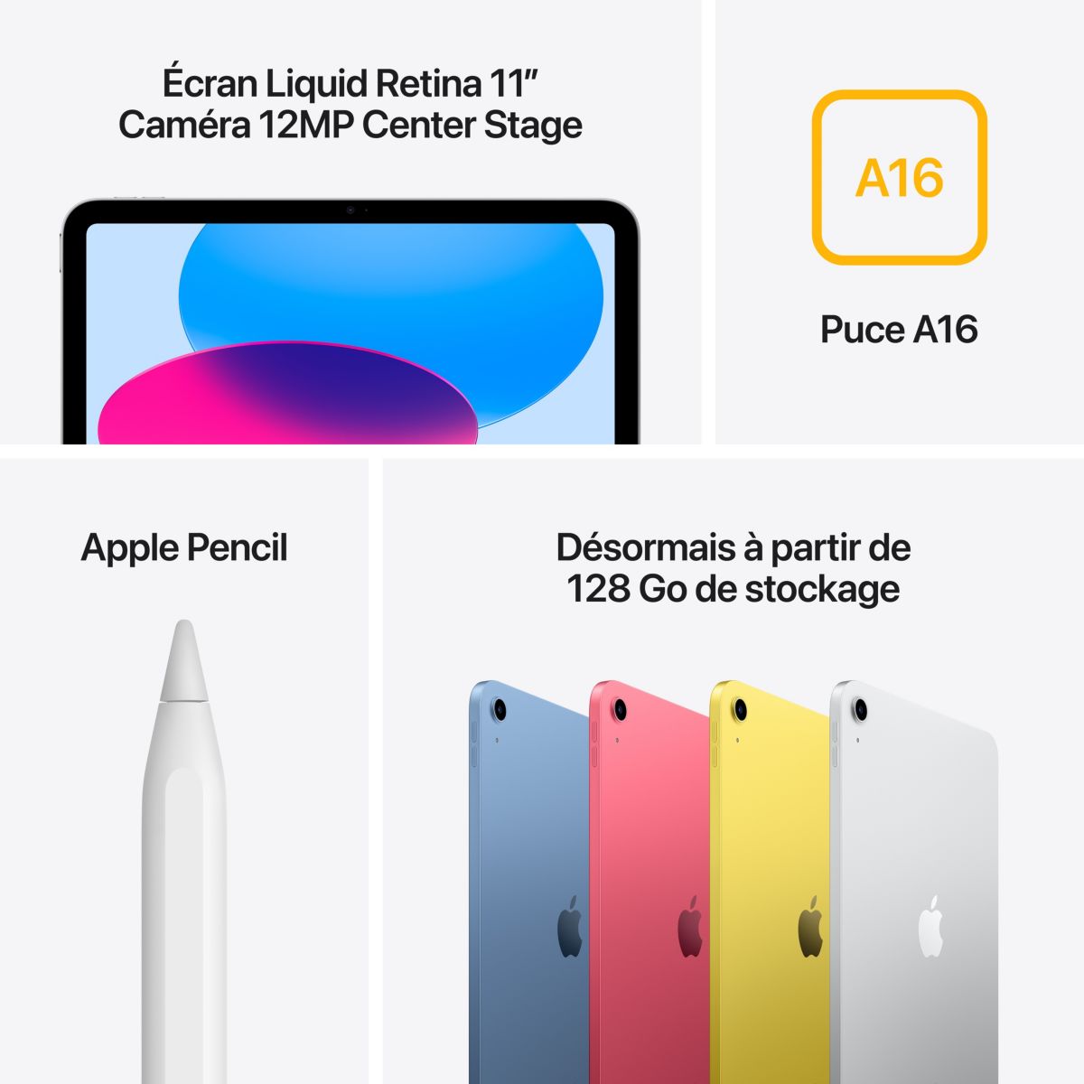Tablette Apple 11 256Go Jaune jaune, APPLE