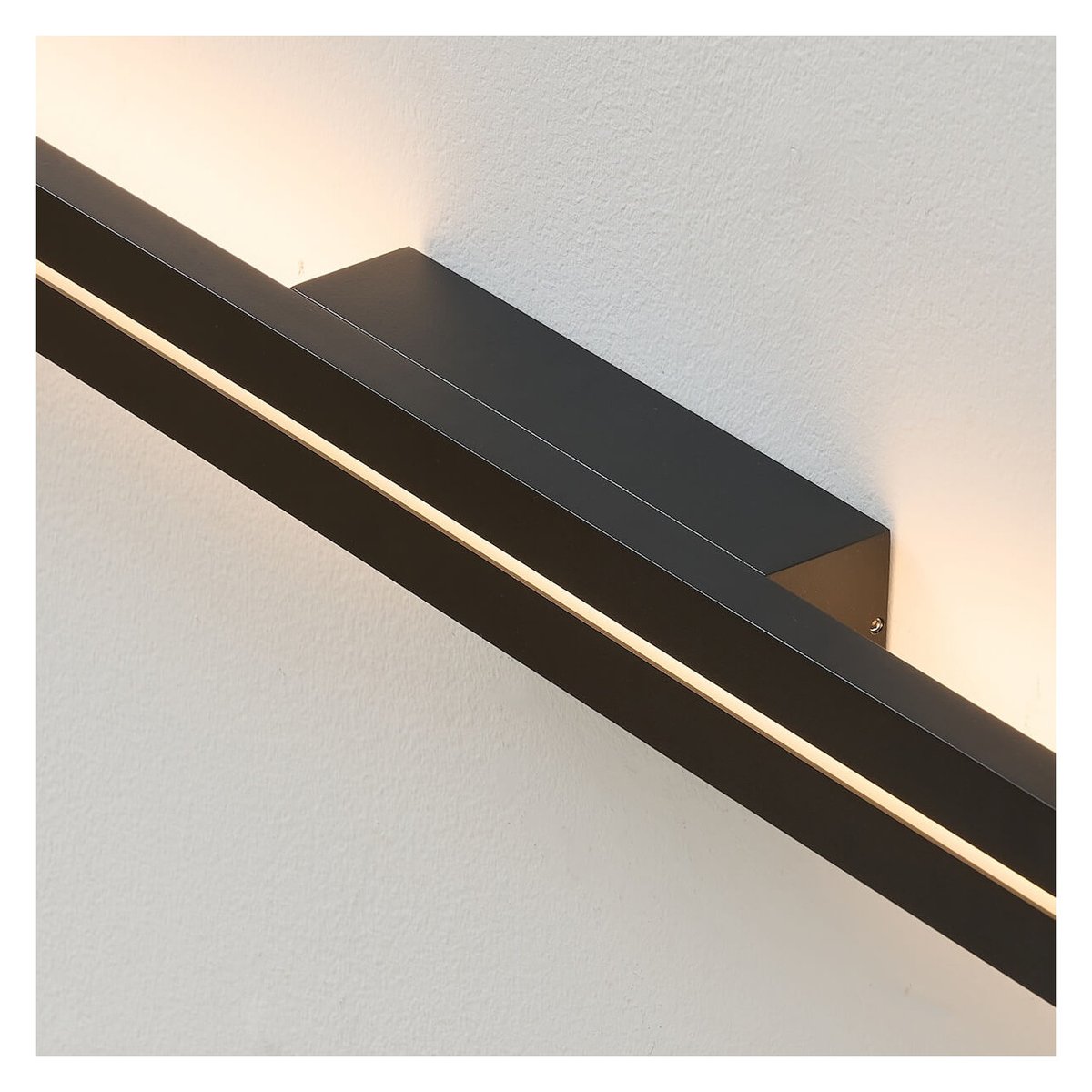 Applique LED murale longue IP54 - NOMÉRIS noir, KOSILUM