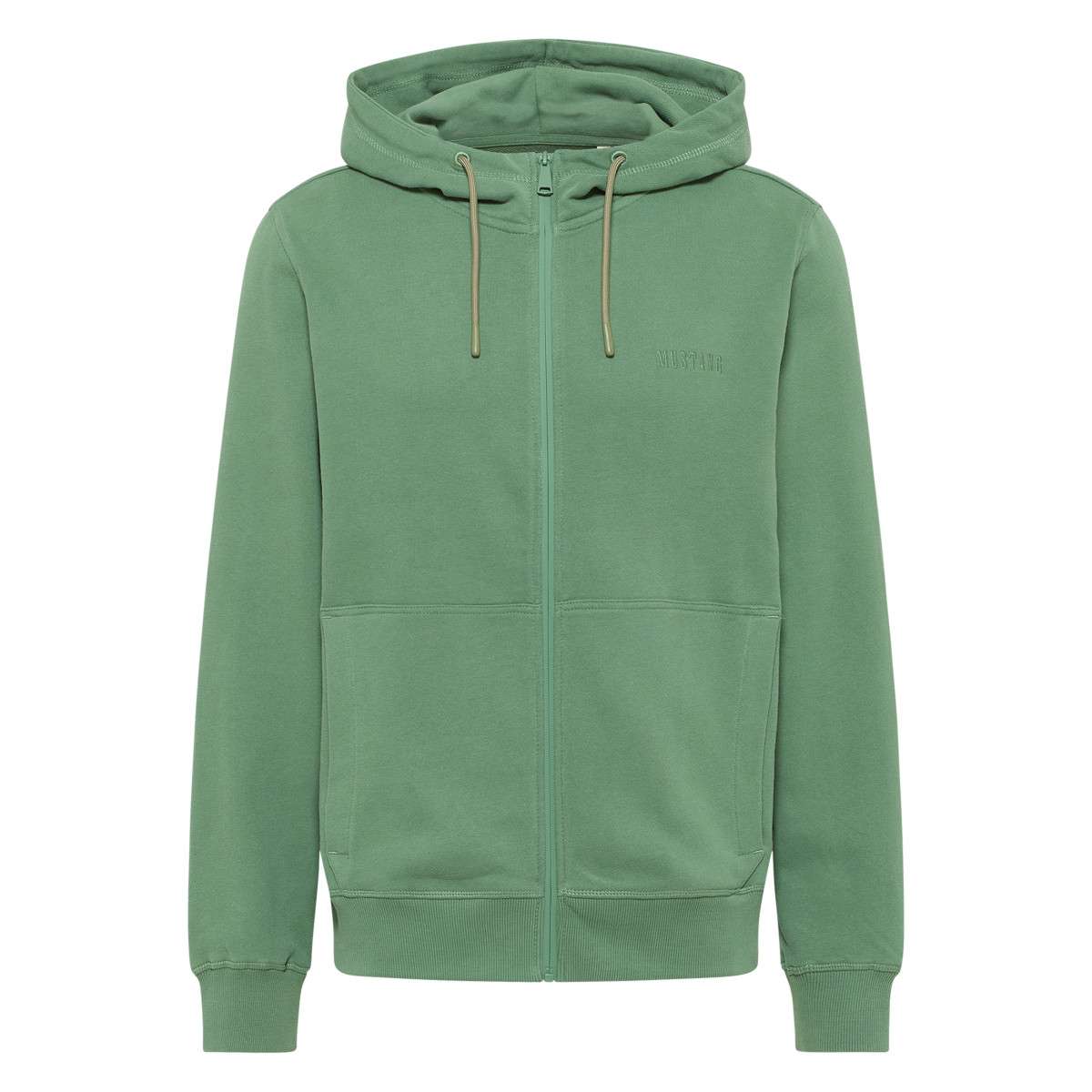 Sweat coton col à capuche droit BRIGHTON vert, MUSTANG