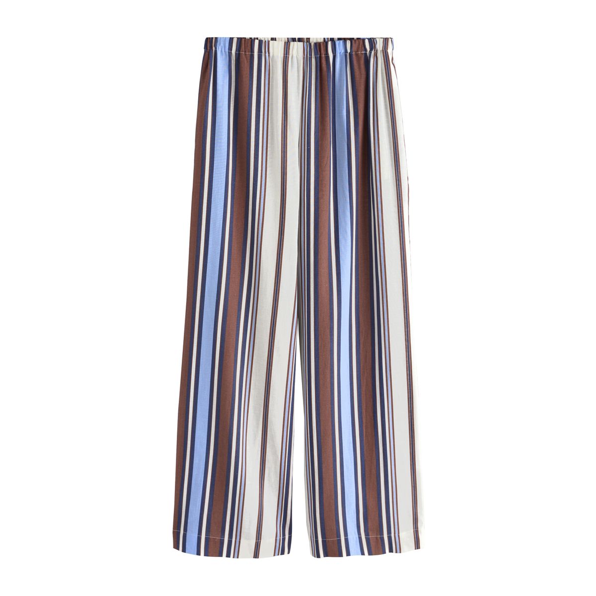 Pantalon large rayures marron chocolat/bleu, NEXT