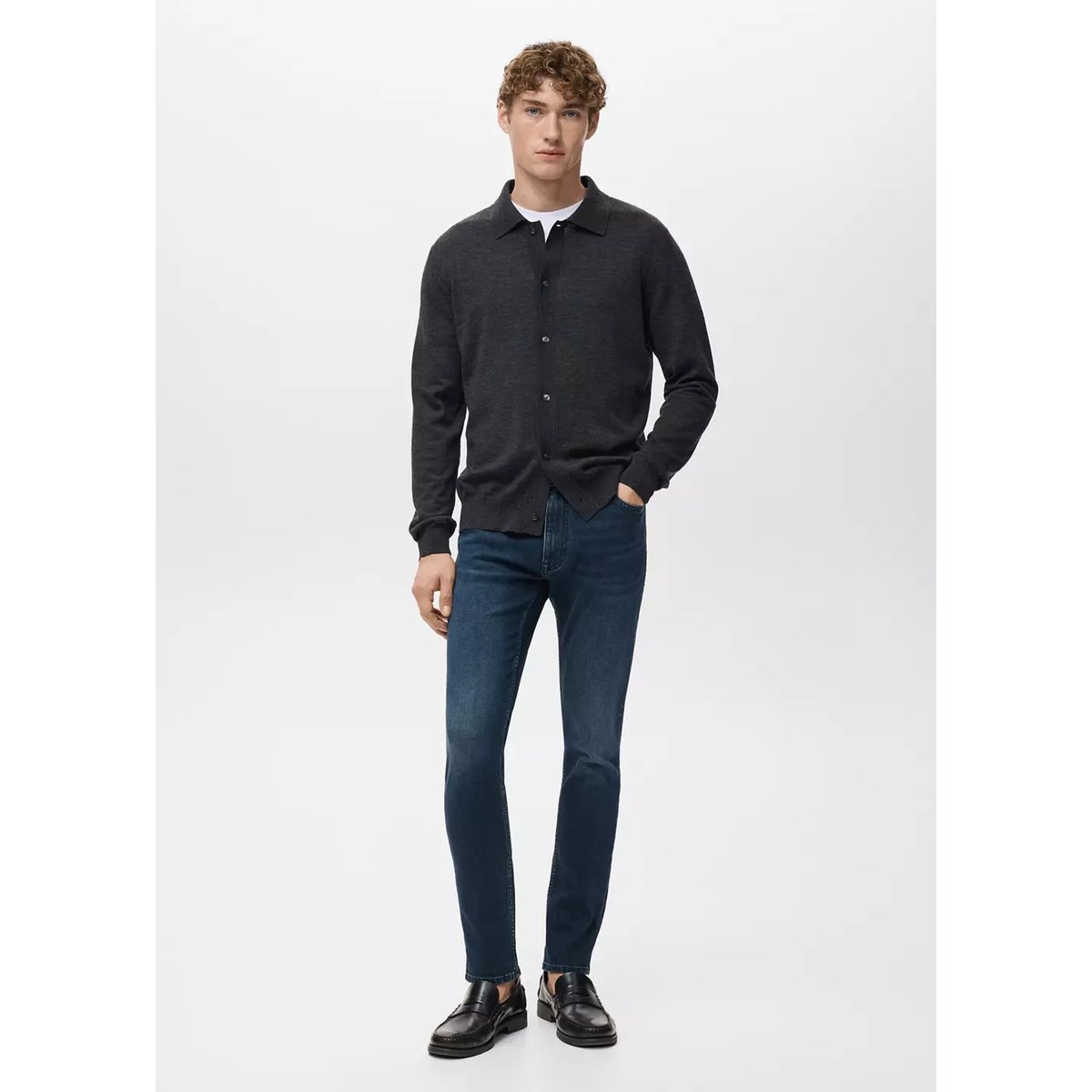 Jean Jude skinny-fit bleu foncé intense, MANGO MAN