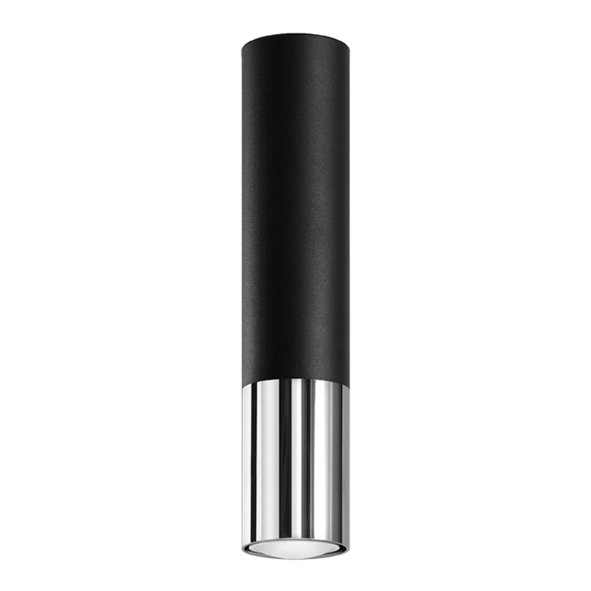 Plafonnier Acier Noir/Chromé GU10 1 Loopez noir, EDEN