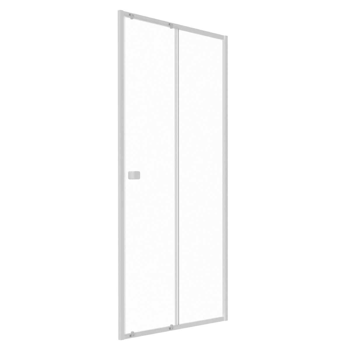 Porte de douche coulissante en verre trempé blanc, HOME MAISON