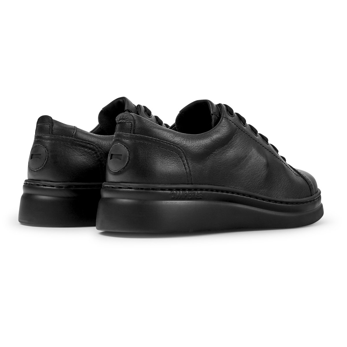Baskets À Lacets Cuir Runner Up noir, CAMPER