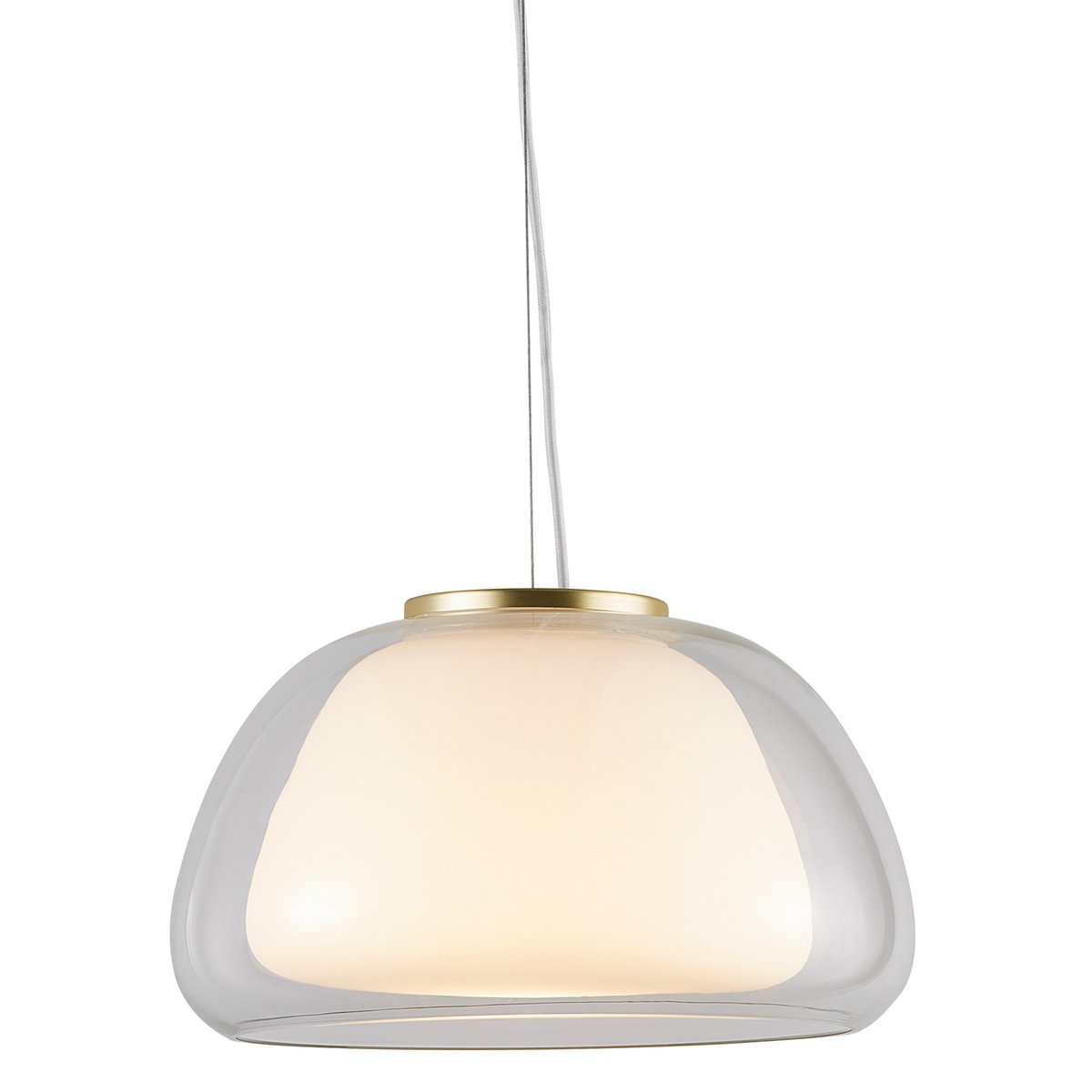Suspension abat-jour intérieur opale en verre, JELLY transparent, NORDLUX