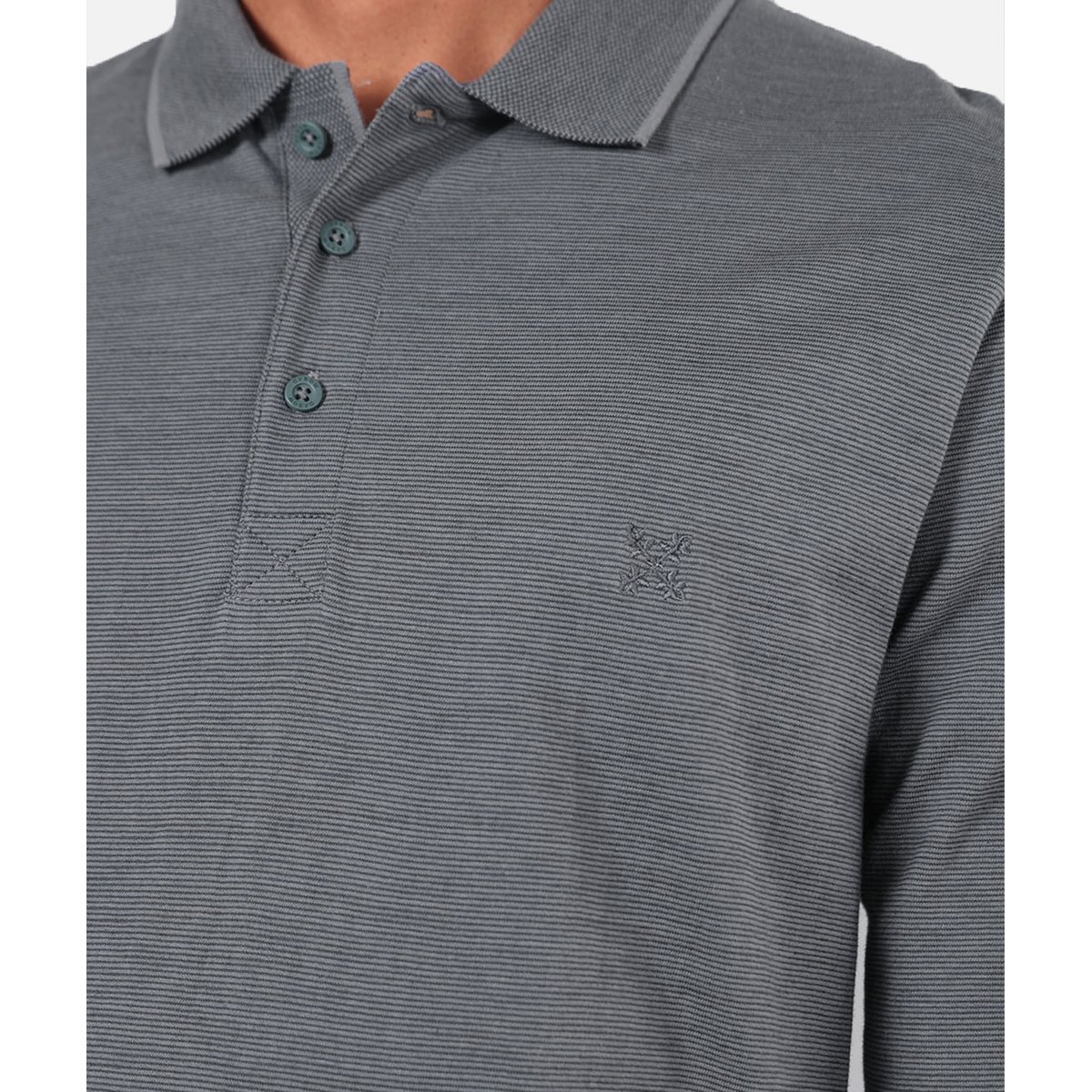 Polo manches longues NAVAL pewter, OXBOW