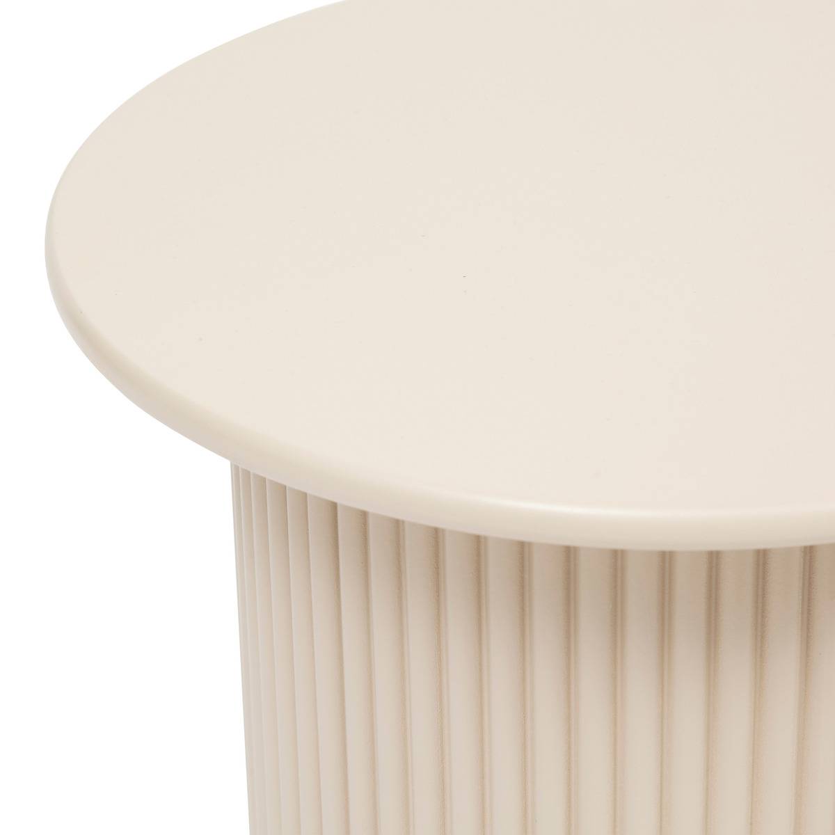 Lot de 2 tables basses gigognes cylindriques EINO beige, ATMOSPHERA