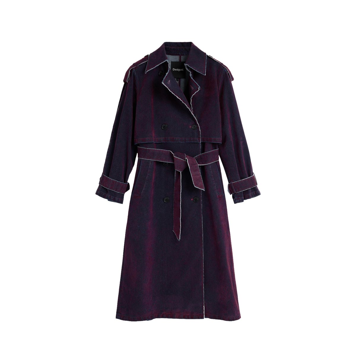 Trench coat 100 % coton rouge, DESIGUAL