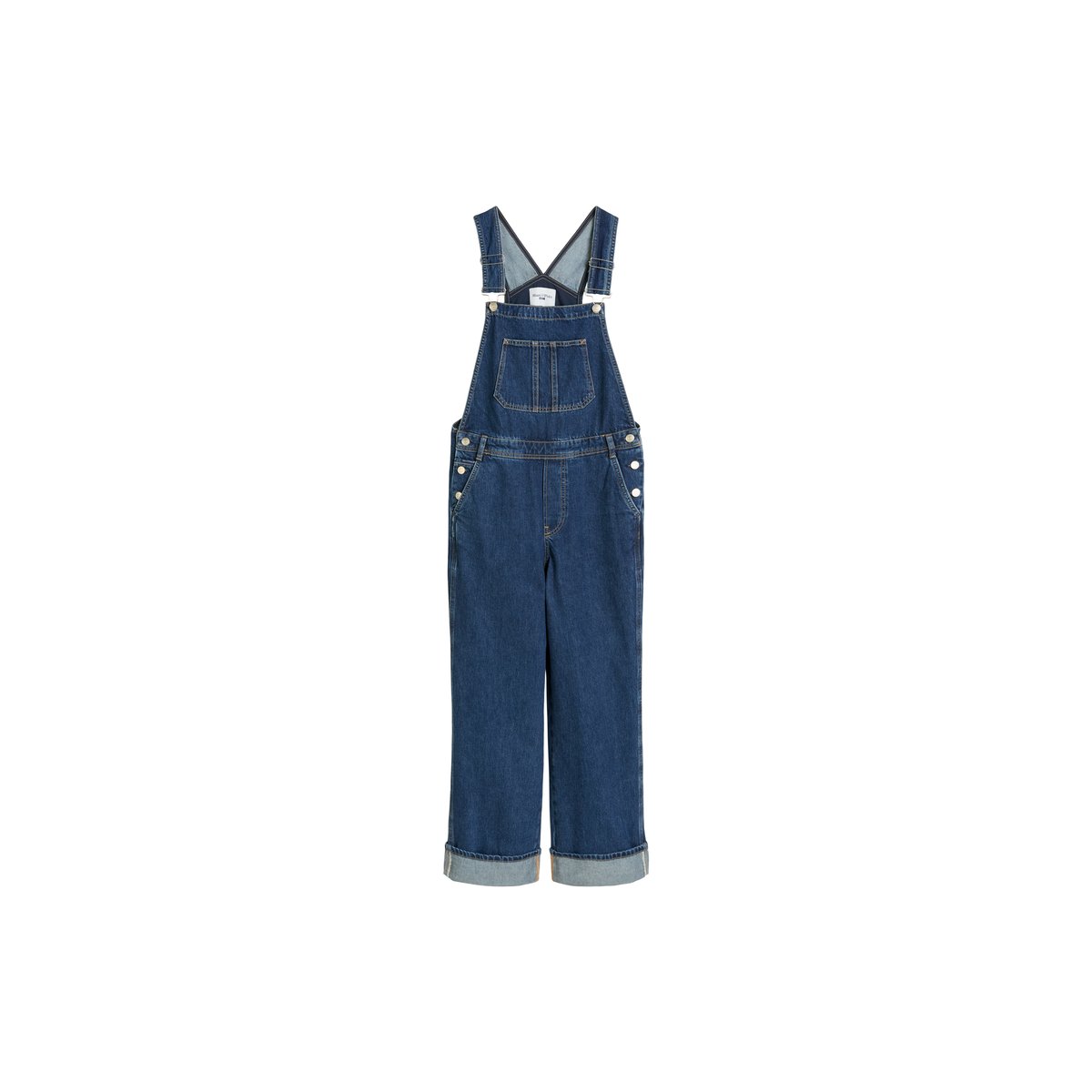 Salopette relaxed en denim rigide sans élasthanne bleu fonce, MARC O’POLO DENIM