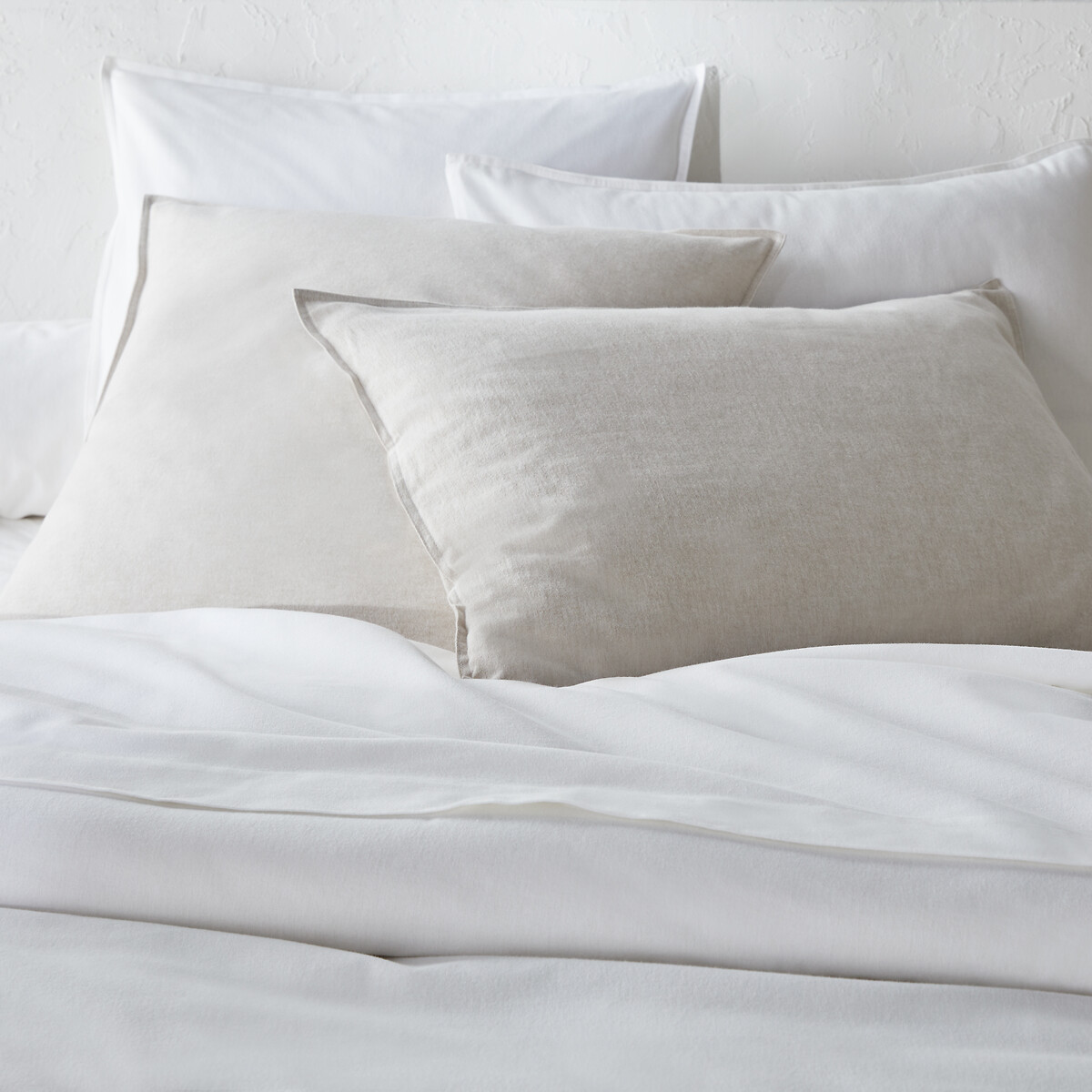 Drap plat, flanelle coton, Clara blanc, LA REDOUTE INTERIEURS