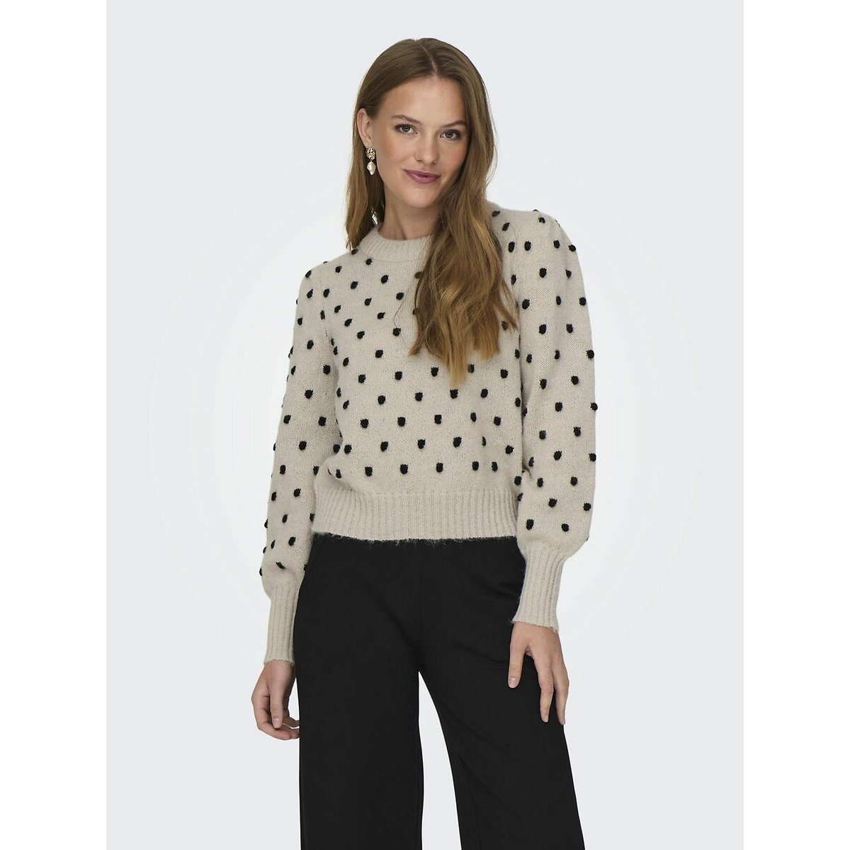 Pull stampato a maniche lunghe ecru , JDY