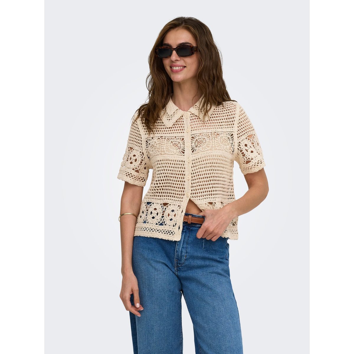 Top blanche - creme, ONLY