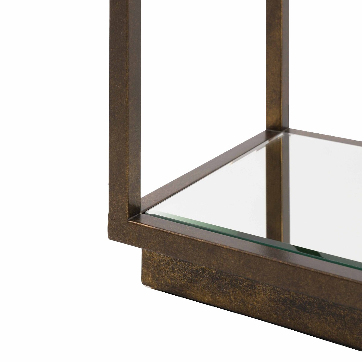 Alaric Glass & Metal Console Table bronze, ÉDITÉ