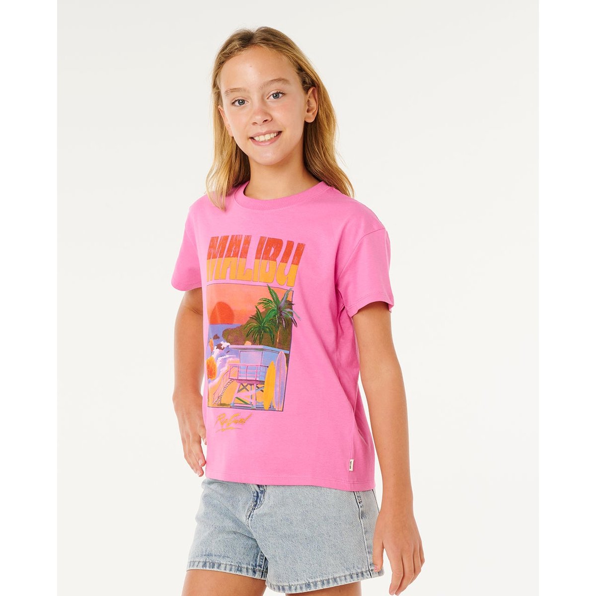 T-shirt Hayley O Relaxed fille super rose, RIP CURL