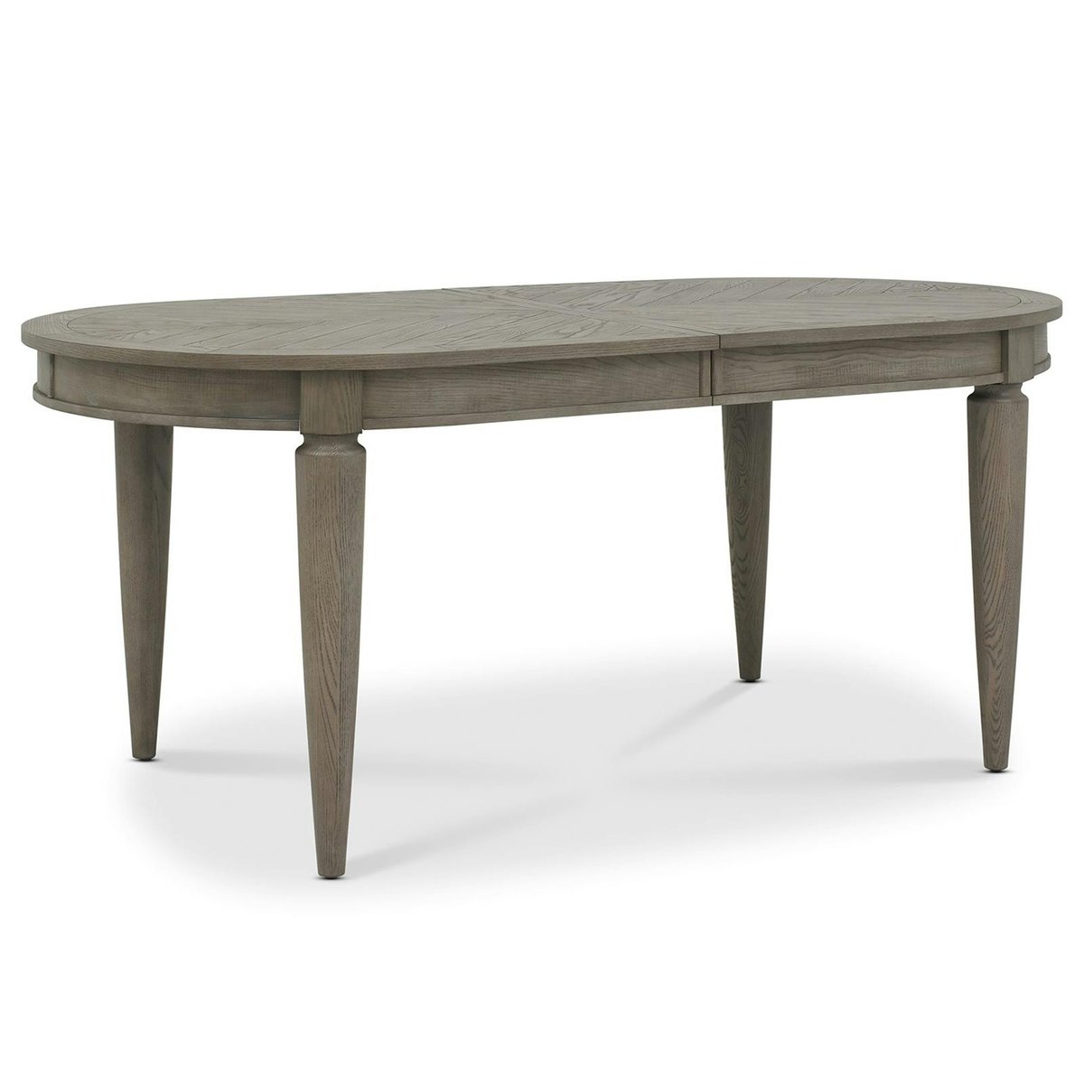 Table à manger extensible ovale en bois décor chevrons HOUSTON bois naturel, PIER IMPORT