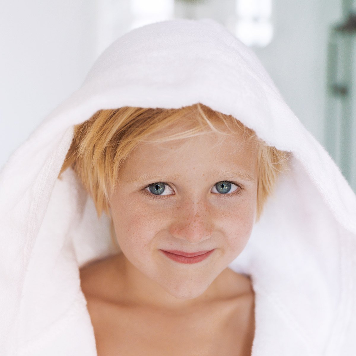 Peignoir enfant  en coton,ALIZEE blanc, DESFORGES