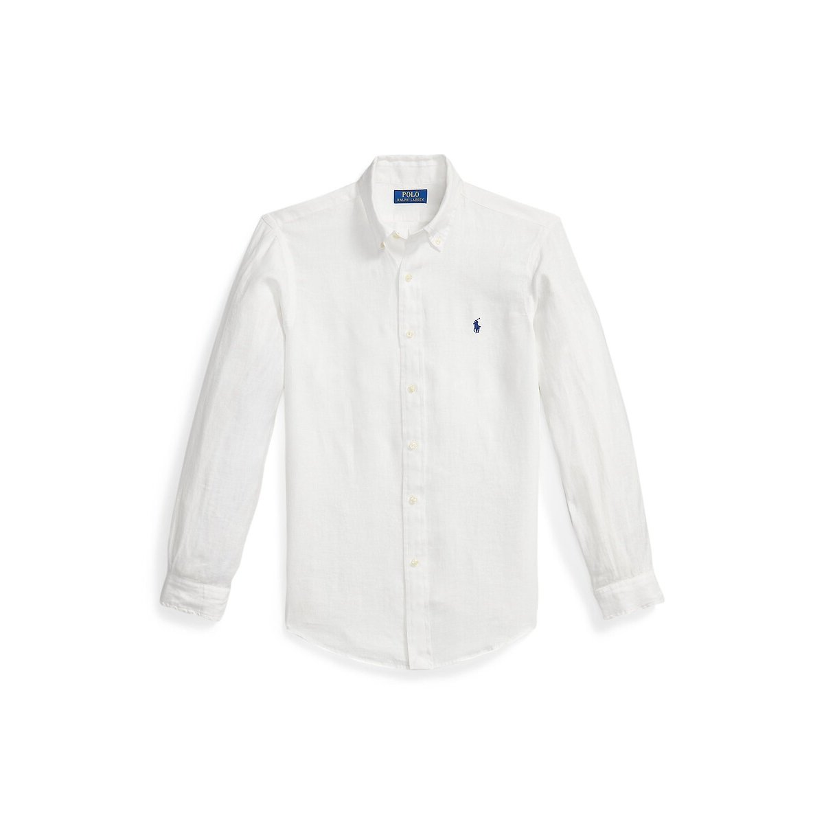 Leinenhemd Custom Fit weiss uni, POLO RALPH LAUREN