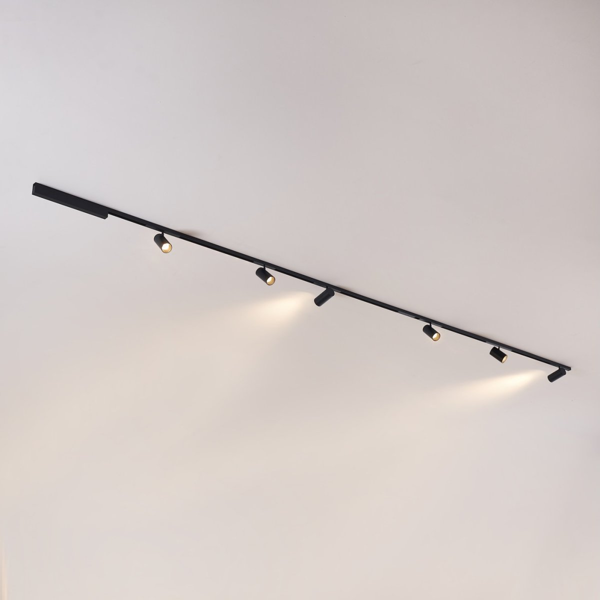 Kit 3 rails + 6 spots LED orientables - LYNE noir, KOSILUM