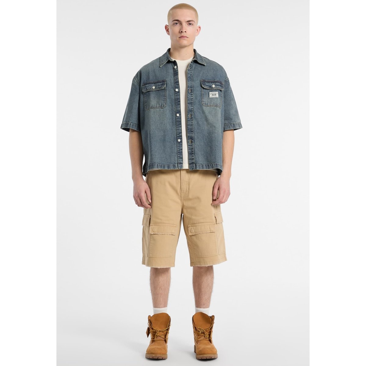 Short Cargo En Twill marron, GUESS