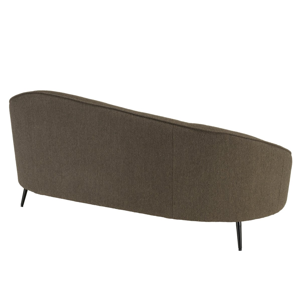 Canapé 3 places tissu bouclette taupe dossier incurvé COLOMBUS taupe, PIER IMPORT