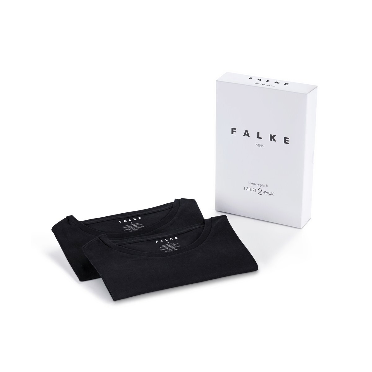 T-Shirt 2-Pack noir, FALKE